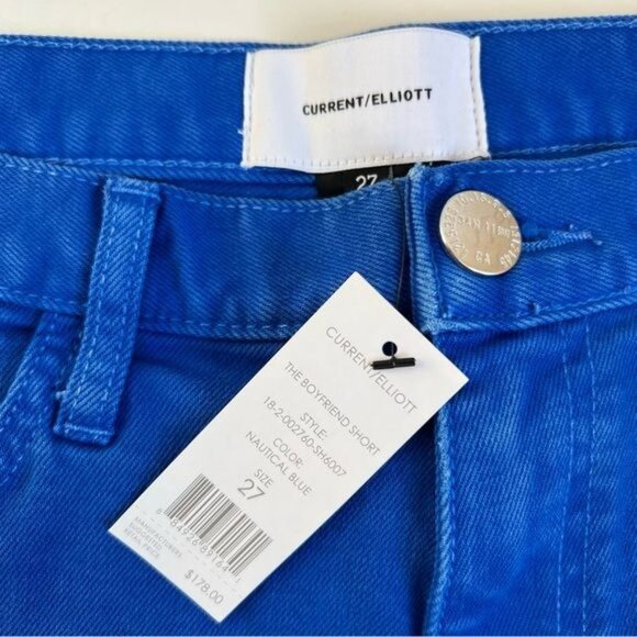Current/Elliott The Boyfriend Cut Short Nautical Blue - 27 - Picture 4 of 5